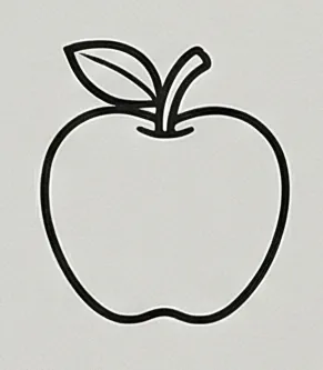 an apple with a leaf on it 1.webp